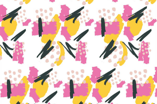 时尚潮流：简约抽象面料印花设计，适用于各种服装