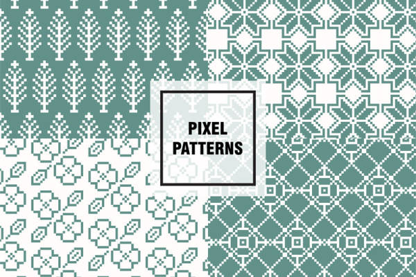 复古像素花卉图案服装印花：时尚与怀旧的完美结合