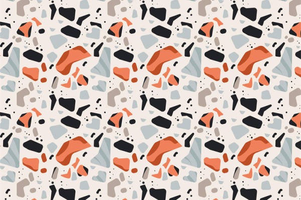 复古风彩石印花面料印花服装印花