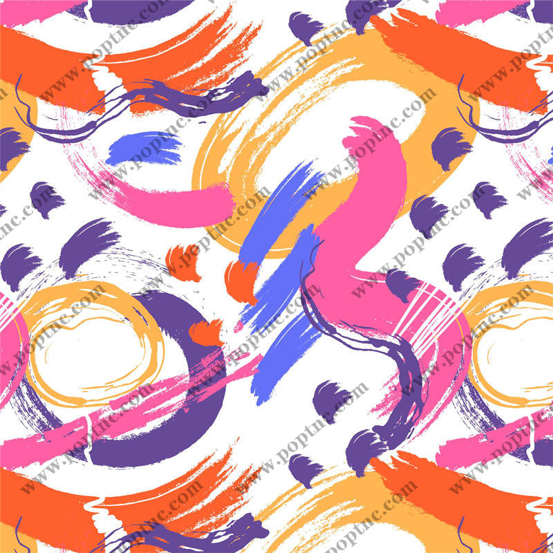 梦幻色彩抽象面料印花,打造个性时尚服装