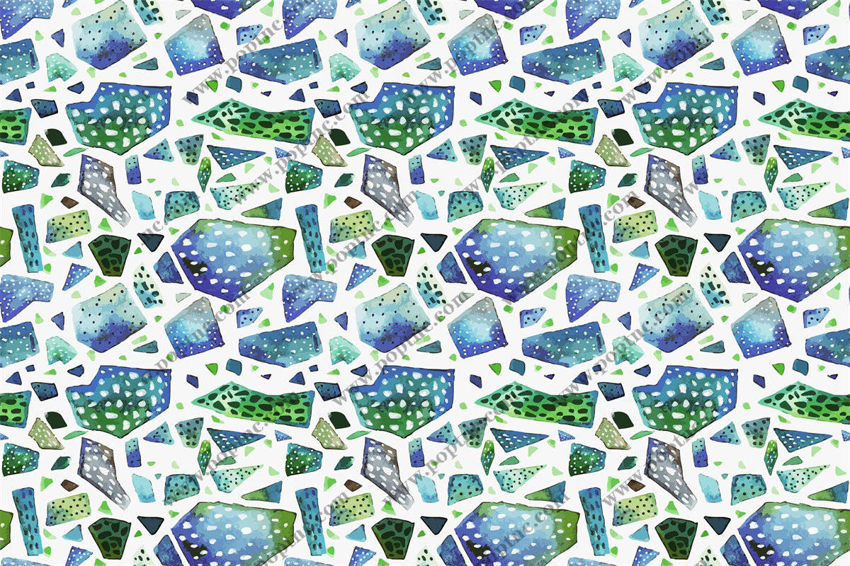 水彩碎石纹理服装印花:独特设计与时尚搭配