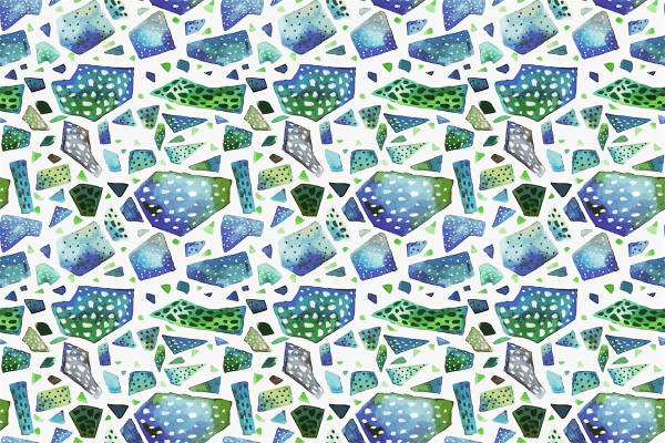 水彩碎石纹理服装印花:独特设计与时尚搭配