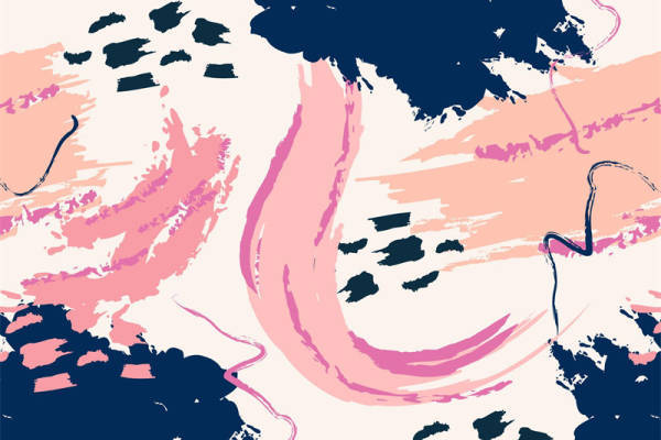 梦幻粉蓝渐变抽象印花面料印花服装印花