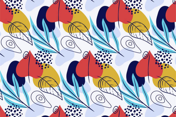 时尚抽象花卉面料印花，打造个性服装