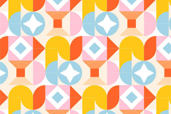 复古几何图案面料印花,打造个性时尚服装