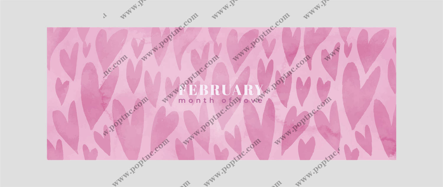 浪漫情人节服装印花:粉色心形图案面料印花