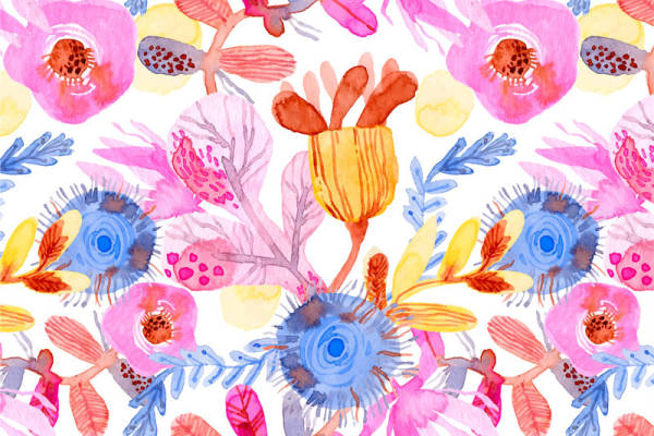 浪漫水彩花卉面料印花：打造春日浪漫服装