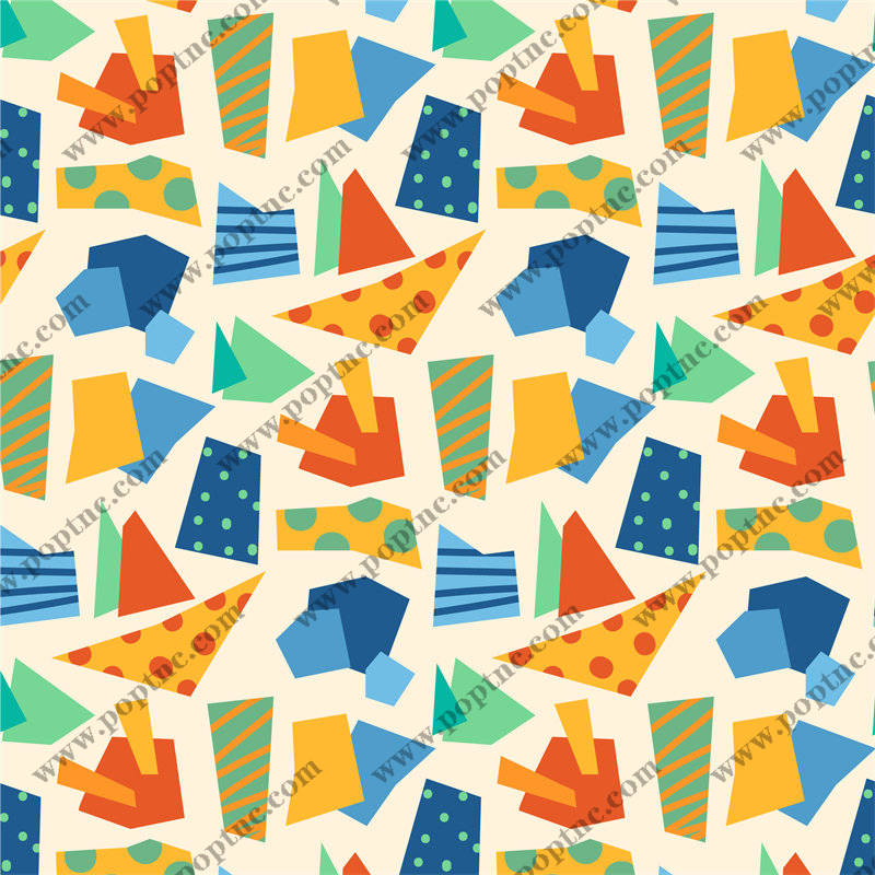 充满活力的几何图案面料印花,为您的服装增添时尚魅力