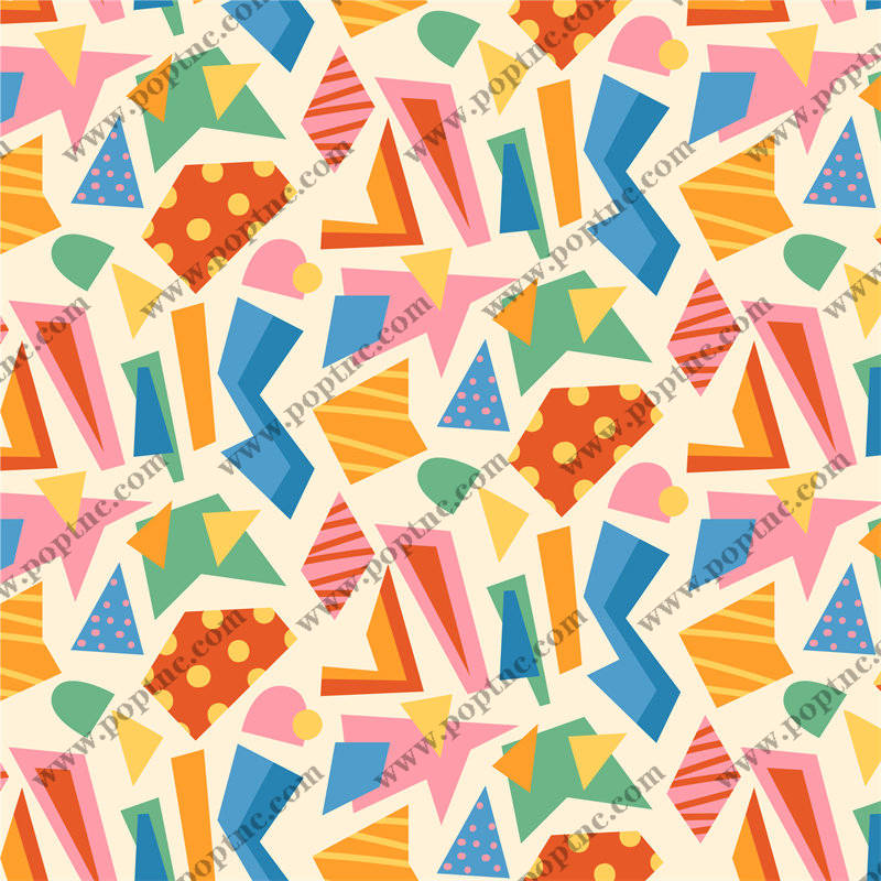 面料印花:复古几何图案服装印花设计