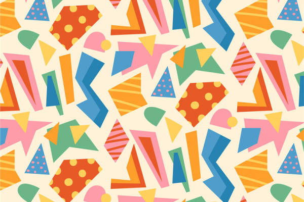 面料印花:复古几何图案服装印花设计