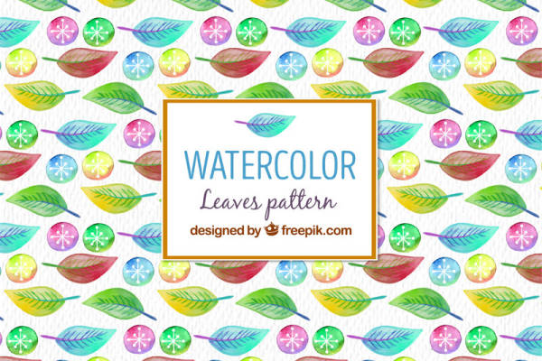 水彩树叶图案面料印花：清新自然的服装印花设计