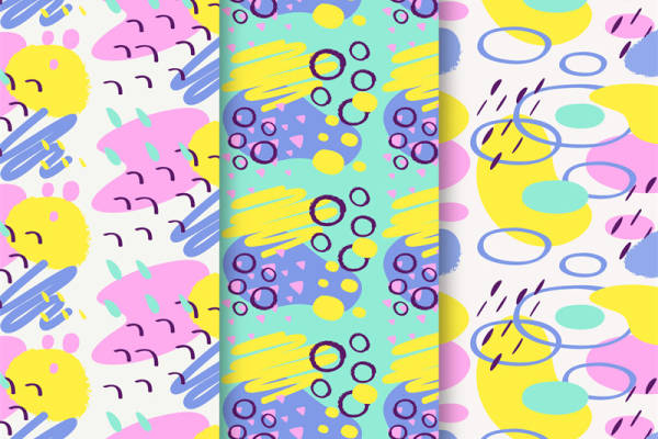 梦幻色彩抽象图案面料印花，打造个性时尚服装