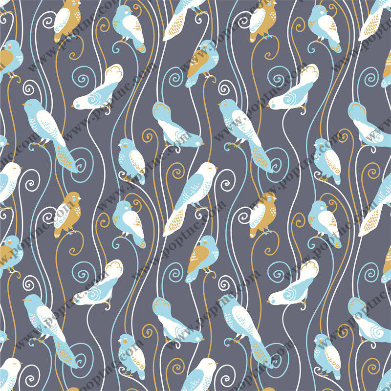 优雅鸟语:时尚面料印花设计,打造个性服装