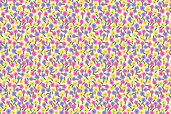 梦幻花语：彩色小花面料印花服装设计