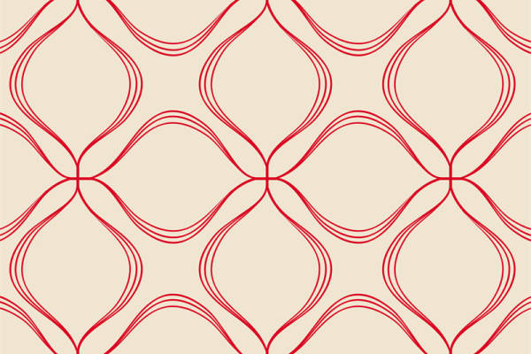 红色几何图案服装印花设计：时尚与经典完美结合