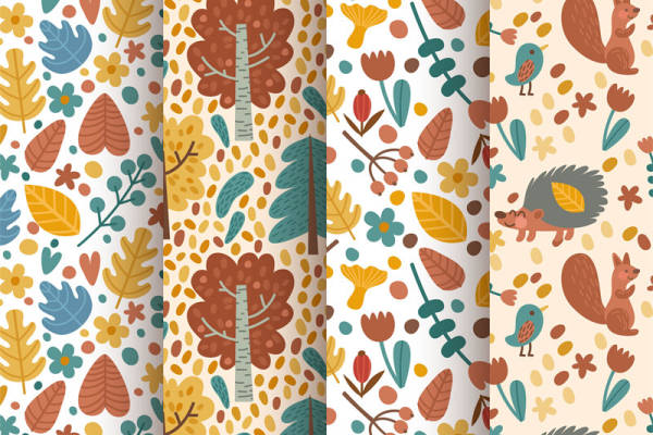 秋季自然风格面料印花：服装印花设计灵感