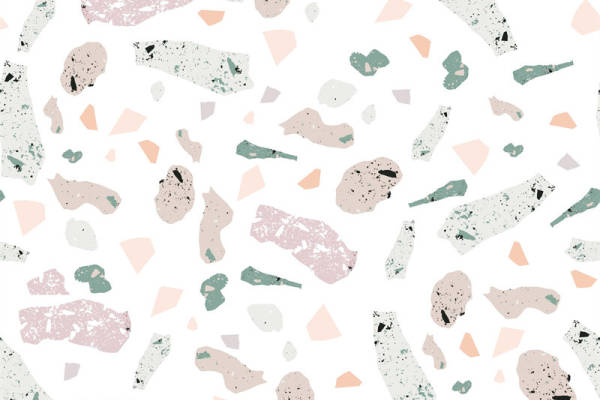 柔和色彩几何图案服装印花面料设计