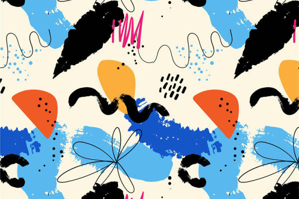 抽象艺术风格面料印花，为服装增添活力