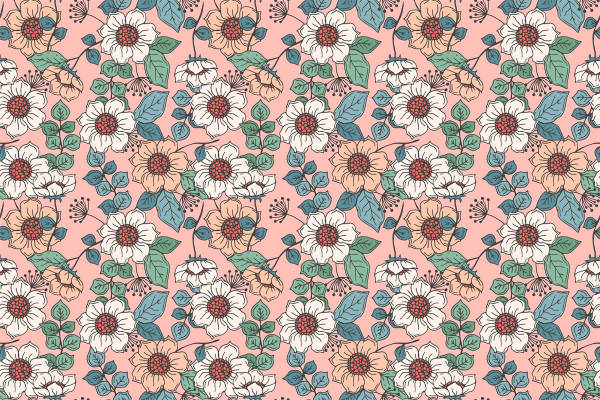 春日清新花卉面料印花,打造优雅服装印花设计