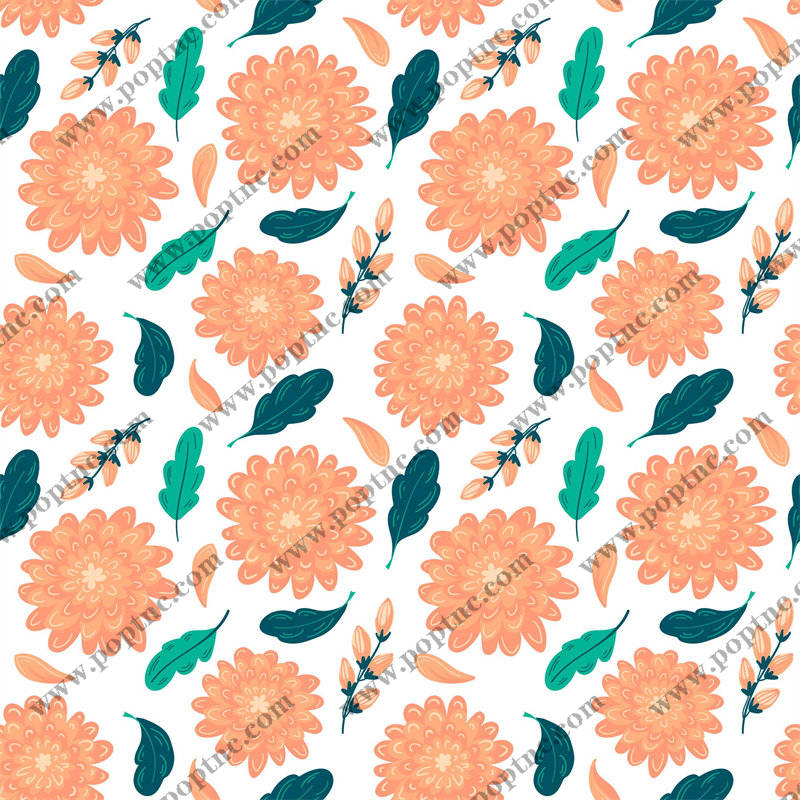 春日花卉图案服装印花面料:清新自然风格设计