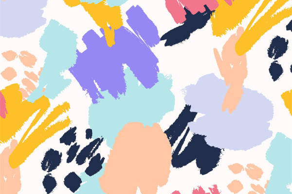 春日活力多色抽象图案服装印花面料