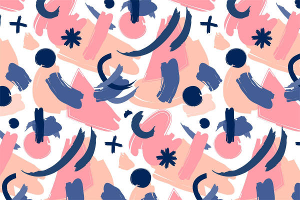 抽象艺术风格面料印花，打造独特服装印花设计