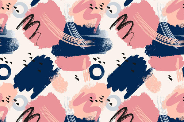 抽象艺术风格面料印花，打造独特时尚服装印花设计