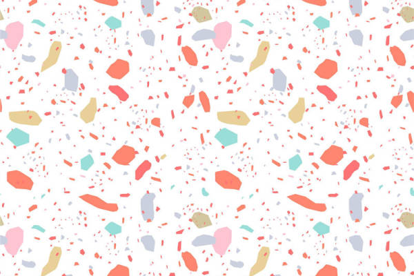 多彩抽象几何图案服装印花面料设计