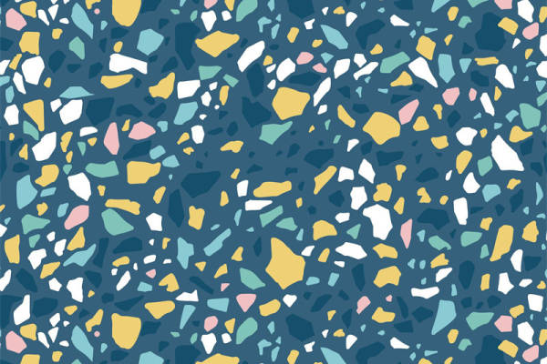 时尚多彩抽象几何图案服装印花面料