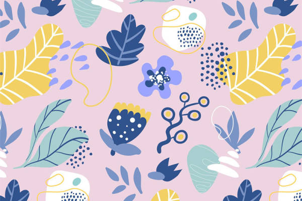 春日清新花卉图案面料印花服装印花设计