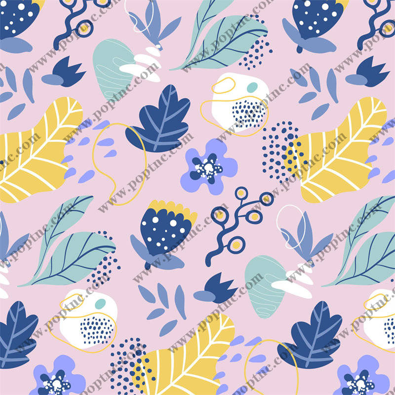 春日清新花卉图案面料印花服装印花设计