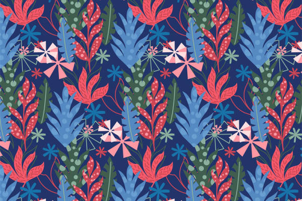 时尚花卉图案面料印花,为服装增添自然魅力