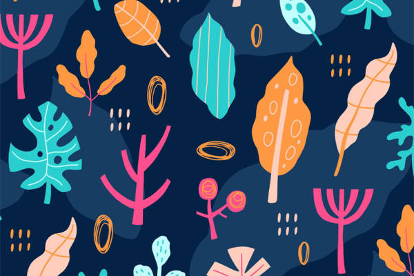 探索自然之美：多彩树叶图案服装印花面料