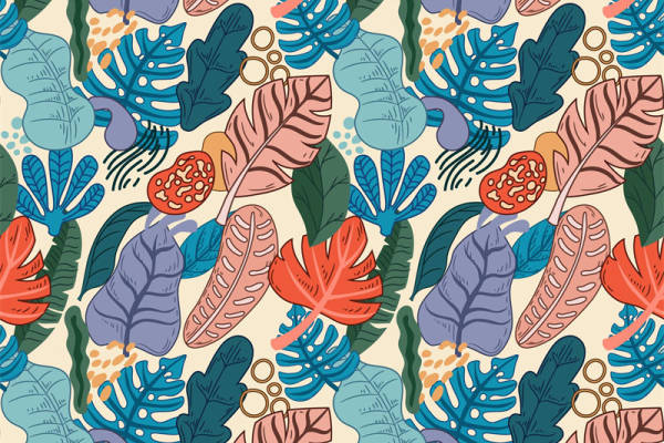 热带风情植物面料印花，夏日服装印花设计新趋势