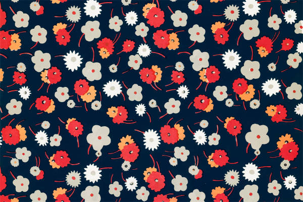 时尚多彩花卉图案服装印花面料,春夏季必备