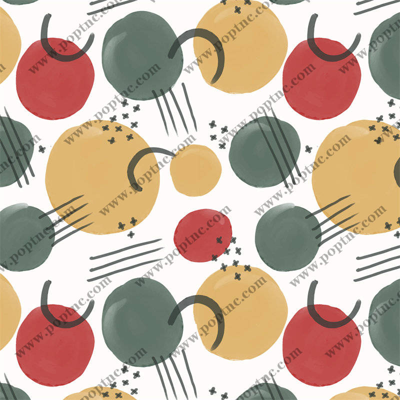 时尚多彩水果图案服装印花面料设计