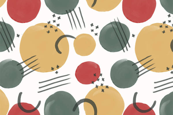 时尚多彩水果图案服装印花面料设计