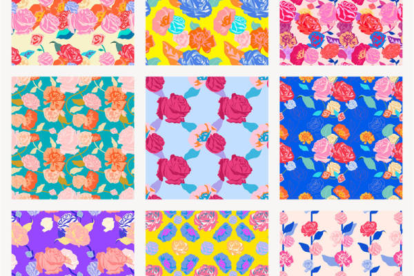 时尚花卉面料印花:春夏季服装印花设计灵感