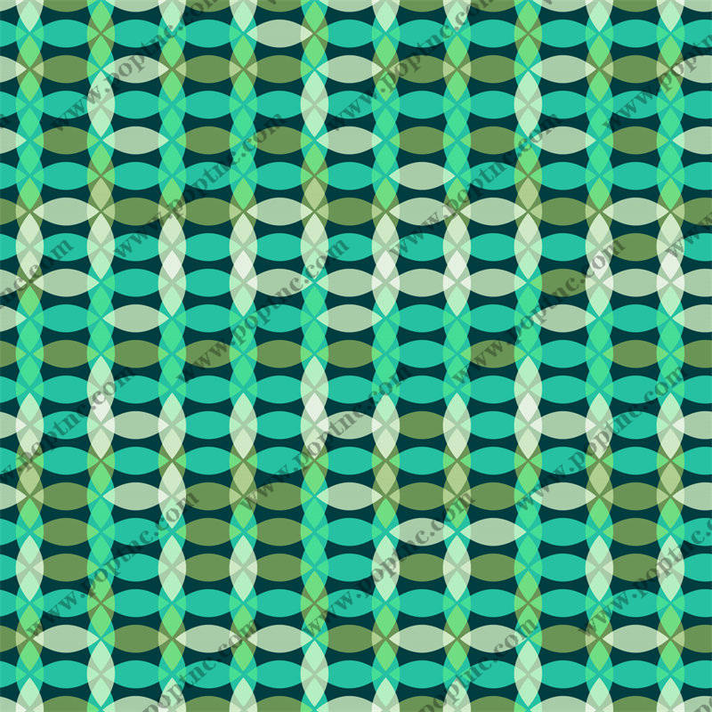 探索自然之美:绿色系几何图案服装印花面料