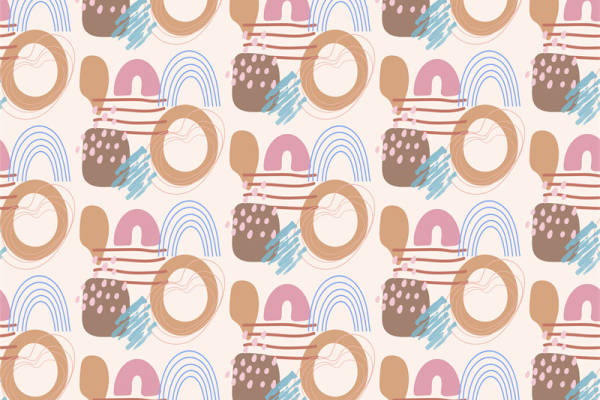 彩色手绘风格面料印花，打造独特个性服装印花设计