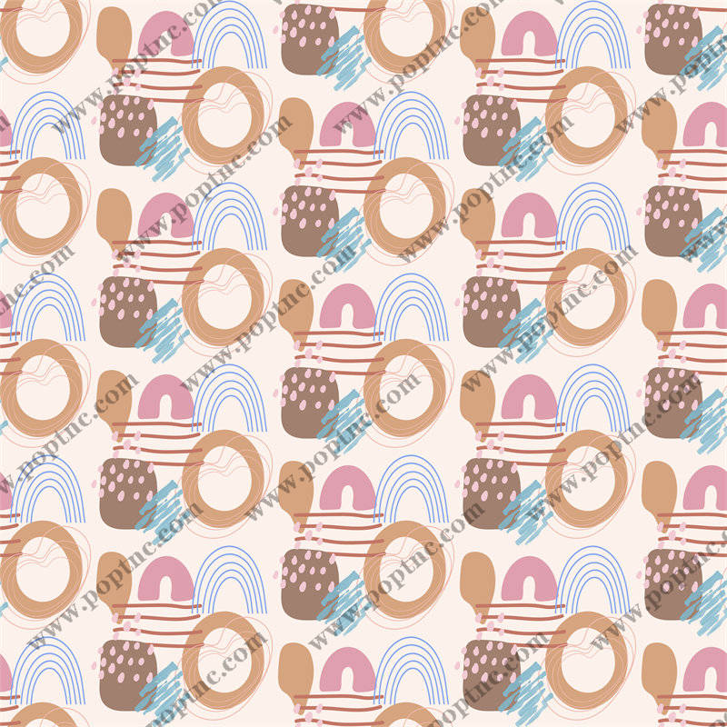 彩色手绘风格面料印花,打造独特个性服装印花设计