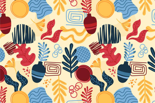 探索自然之美：抽象几何图案服装印花面料