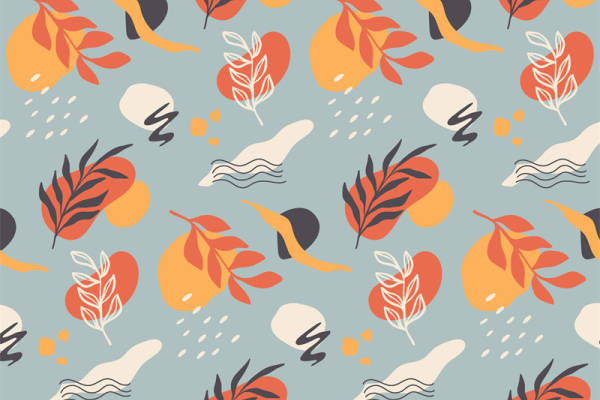 秋季自然元素面料印花：时尚服装印花设计