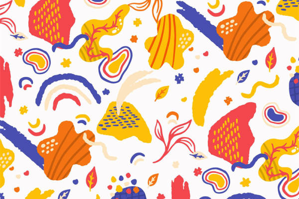 活力四射的抽象图案服装印花面料