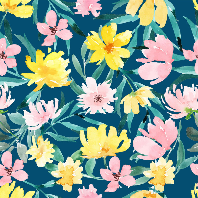 春日绽放：优雅花卉面料印花服装设计