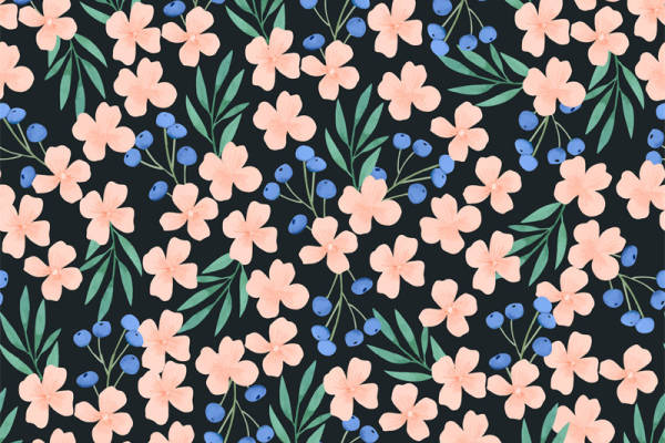 春日浪漫花卉图案面料印花，打造清新自然服装印花风格