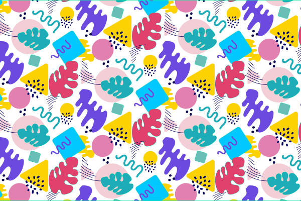 多彩抽象图案面料印花，打造时尚个性服装印花设计