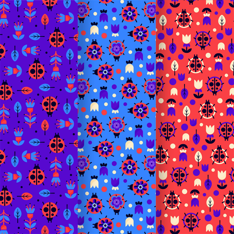 探索多彩昆虫世界:时尚服装印花面料设计