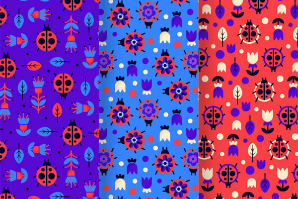 探索多彩昆虫世界:时尚服装印花面料设计