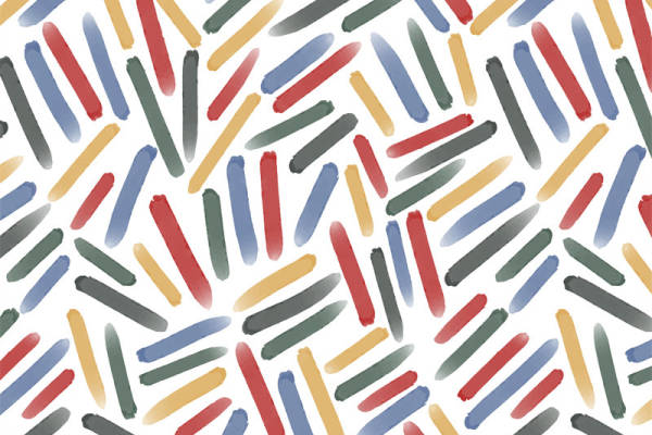 多彩手绘风格面料印花，打造时尚休闲服装印花设计